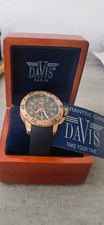 Montre Aviateur Davis modle 1352 avec boite, carte d'achat ,pile neuve ,NEUVE