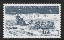 STAMP / TIMBRE T.A.A.F. POSTE AERIENNE N° 74 ** TRAINEAU CHIEN COTE 5,40 €