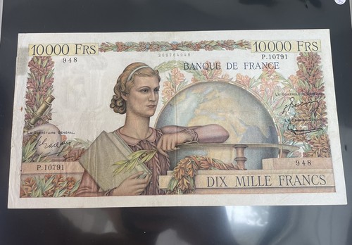 Billet 10000 francs - billet, génie