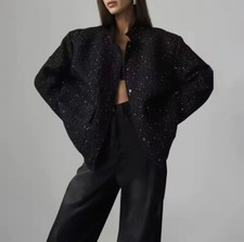 Veste Femme Noir Pailletée