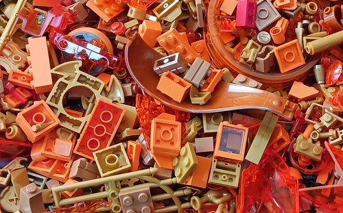 Lego vrac 250g orange doré - lego, à