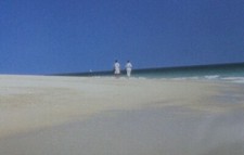 photo de plage couleurs sable