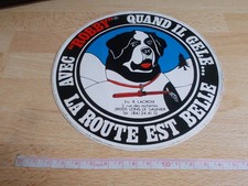 Autocollant automobile - AVEC ROBBY QUAND IL GELE LA ROUTE EST BELLE