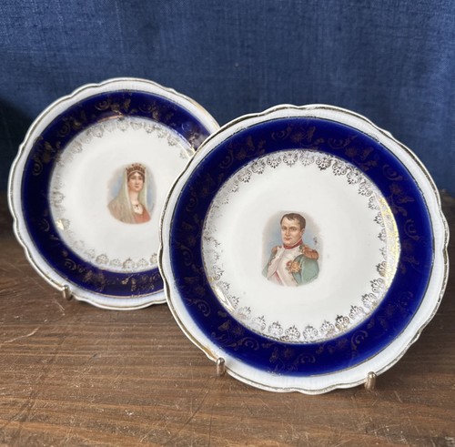 Paire assiette porcelaine