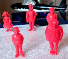Hergé & Esso - Lot figurines collectors années 70 - Variante  ROUGE