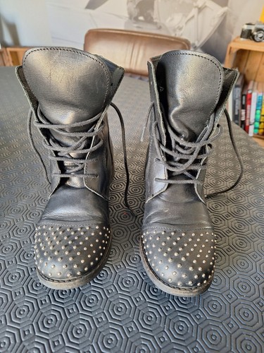 Bottines noires lacet - bottines,