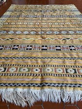 Vintage Wool Handmade Moroccan Berber Rug
