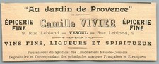 1907 Vesoul Au Jardin de Provence Camille Vivier Epicerie Fine Spiritueux Pub 70