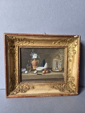 Tableau Ancien Belle Nature Morte animée Epoque 1er Empire ou restauration ?
