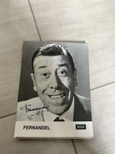Dédicace – Autographe – Rare grande carte signée par Fernandel