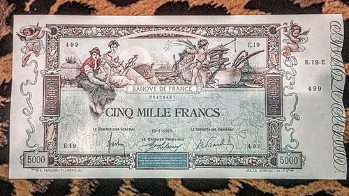 Billet 5000 francs - billet, flameng
