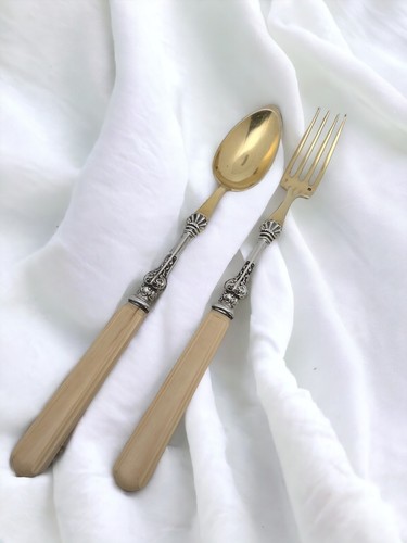 Couverts salade argent - couverts,