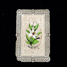 Image Pieuse  XIXe  Bouquet