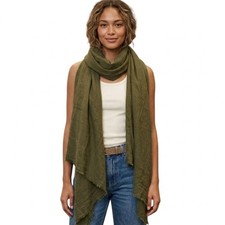 Écharpe en laine vert olive