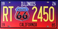PLAQUE DE VOITURE AMERICAINE-
