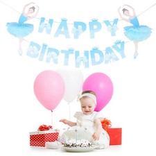  Guirlande Anniversaire Bannière Décorations Joyeux Fête Pour Filles