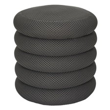 Pouf Coffre Rangement "Atome" 42cm Gris