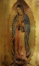 PLAQUE EN MÉTAL vierge marie 30 X 20 CM