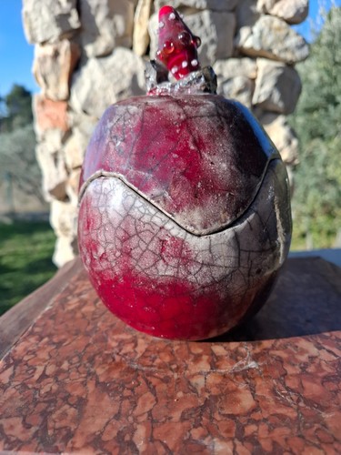 Bonbonnière raku signé - raku,