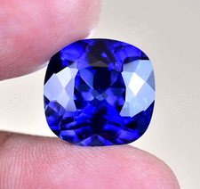 Coussin naturel saphir de Ceylan bleu royal 13,40 ct certifié pierre précieus...