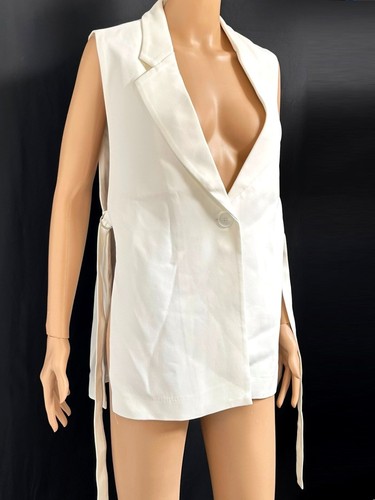 Zara blanc gilet avec vent - zara,