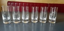 6 verres Moser gravés
