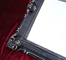 Miroir Baroque Mural Noir /