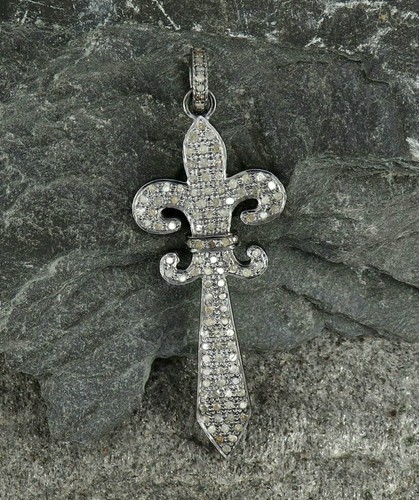Fleur lis diamant pavé - diamant,