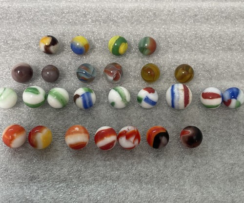 Vintage glass marbles - glass, 26