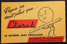 Buvard Ancien, Clarel, Electricité Electronique, Illustré