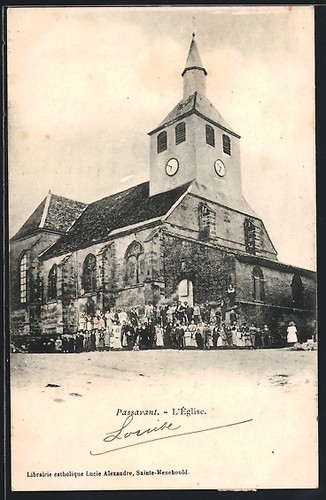 Cpa passavant église avec - passavant,,
