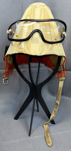 Vtg leather skull cap - skull, helmet