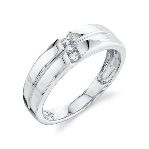 Hommes 14k blanc diamant 3 - hommes,