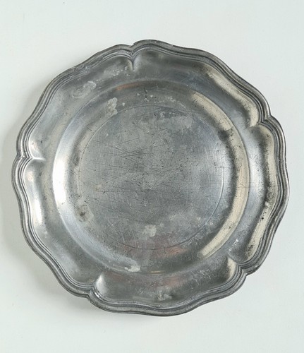 Assiette étain 18ème - du,