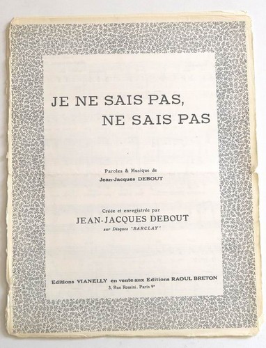 Partition vintage sheet music