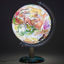 Globe Zodiaque 30CM Illuminé - Carte Illustrée des Constellations avec Lumièr...