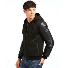 GUESS Veste Gilet Doudoune Homme à Capuche Garçon Cuir Écologique M0BL61WD9Q0