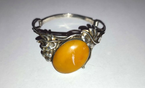Bracelet argent 800 ambre - argent,