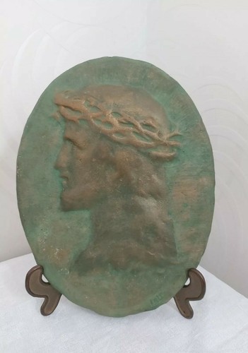 Christ plâtre bas relief - christ,