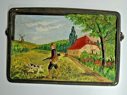 Ancien tableau peinture sur - 3d,
