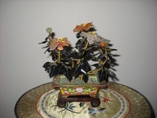 CLOISONNE POT JARDINIERE ARBRE