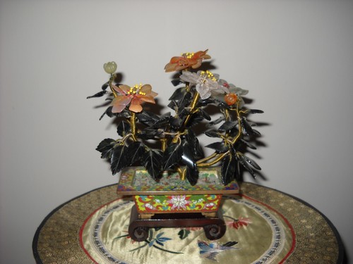 Cloisonne pot jardiniere arbre - cloisonne,