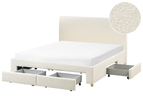 Lit moderne bouclé - lit, en