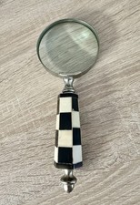 Loupe de bureau Art déco / Vintage magnifying glass – corne & os de bœuf handle