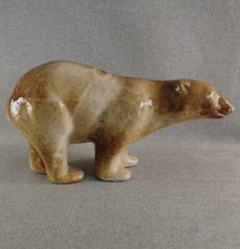 BELLE STATUETTE FIGURINE OURS CERAMIQUE FAIENCE ART DECO 20 EME