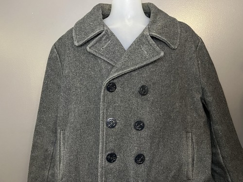 Schott pea coat mens gray - 44,