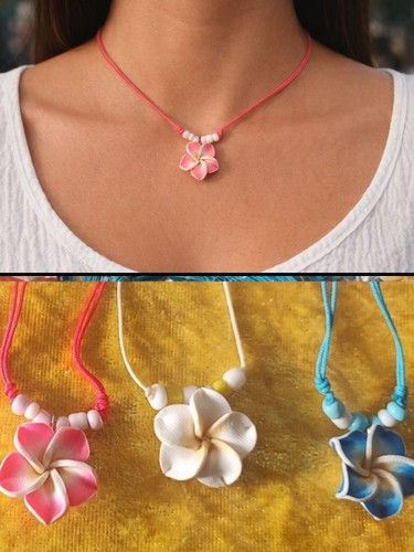Collier fleur frangipanier - frangipanier,