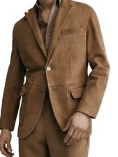 Élégant blazer homme en cuir