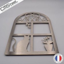 Dessous de Plat Chat + Fenetre en Inox
