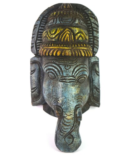 Vintage ganesha bois masque - bois,